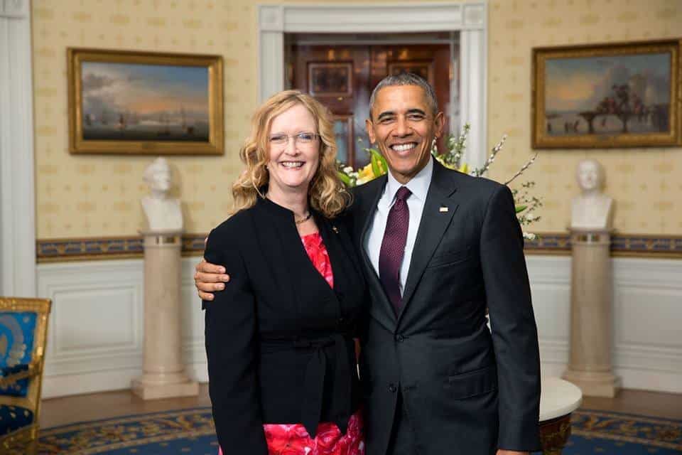 June with President Obama