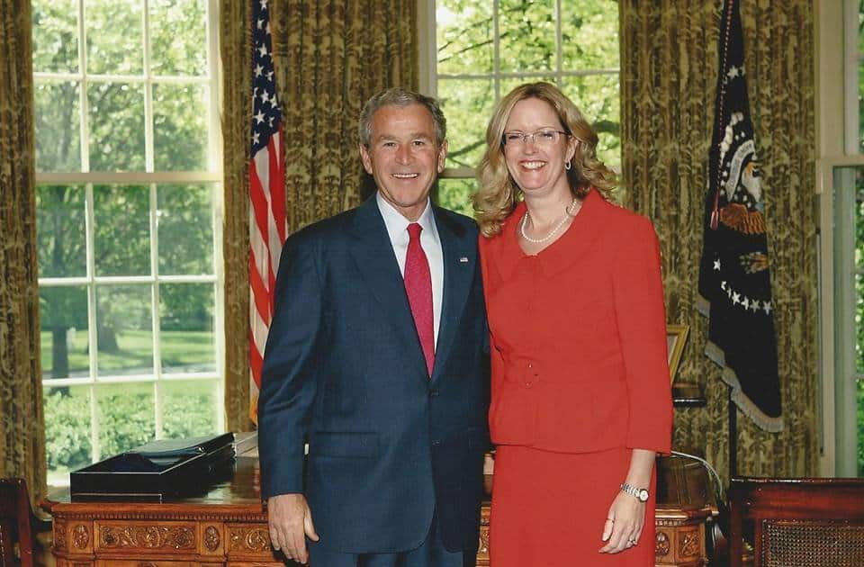 June with President Bush